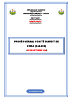 RAPPORT AUDIT UAC CoE-EIE 3eme trimestre 2024